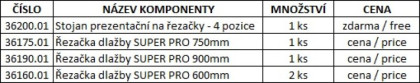 Stojan prezentační na řezačky SUPER PRO (osazený) !OBJ!