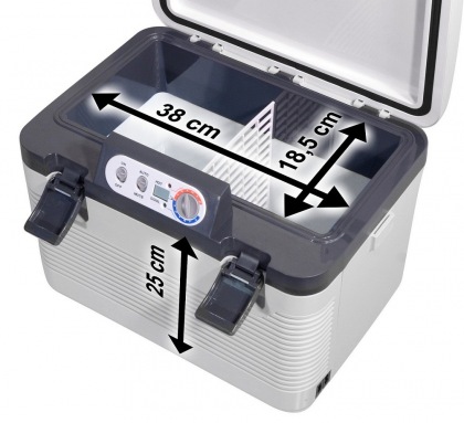 Chladící box 19l + display 230V/24V/12V DOUBLE