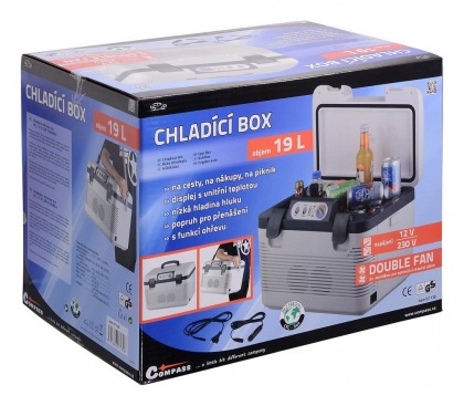 Chladící box 19l + display 230V/24V/12V DOUBLE