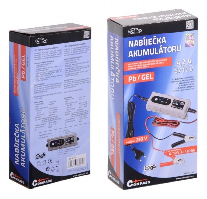 Nabíječka mikroprocesor 4,2Amp 6/12V PB/GEL max. 120Ah