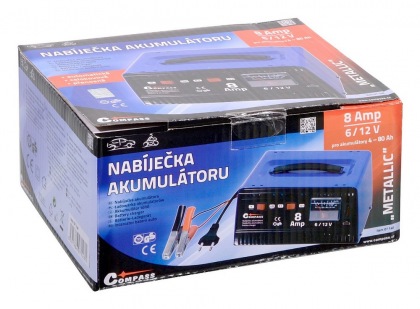 Nabíječka 8Amp 6/12V TÜV/GS METALLIC