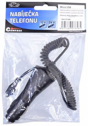 Nabíječka telefonu 12/24V MICRO USB