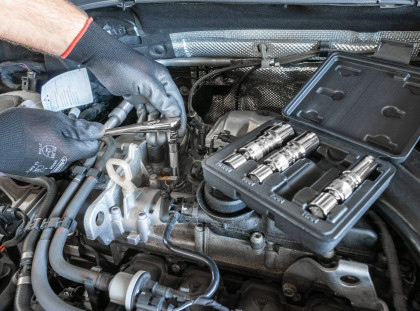 Nástrčné klíče na svíčky, kloubové, 3/8", 14, 16, 18, 20,8 mm, - V7002/4