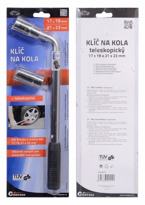 Klíč na kola 17-19/21-23 mm TÜV, GS