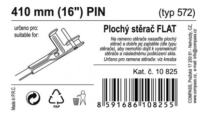 Stěrač FLAT BULK (PIN) 16"/410mm