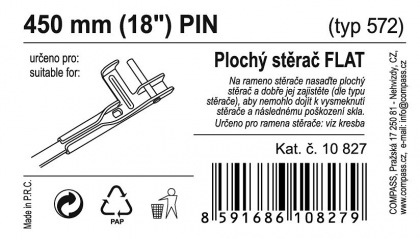 Stěrač FLAT BULK (PIN) 18"/450mm