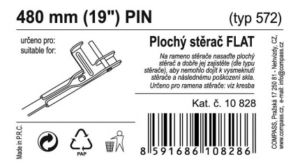 Stěrač FLAT BULK (PIN) 19"/480mm