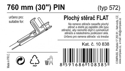 Stěrač FLAT BULK (PIN) 30"/750mm