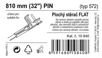 Stěrač FLAT BULK (PIN) 32"/810mm