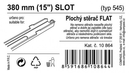 Stěrač FLAT BULK (SLOT) 15"/380mm