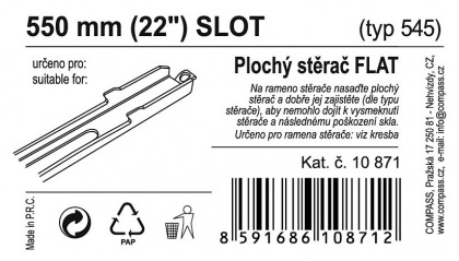 Stěrač FLAT BULK (SLOT) 22"/550mm