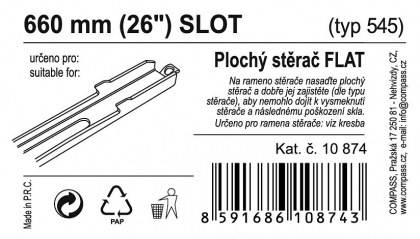 Stěrač FLAT BULK (SLOT) 26"/660mm