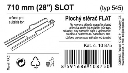 Stěrač FLAT BULK (SLOT) 28"/710mm