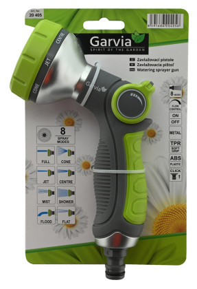 Pistole zavlažovací kruhová kov/plast 8 funkcí
