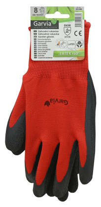 Rukavice zahradní vel. 8 LATEX red