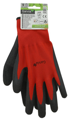Rukavice zahradní vel. 9 LATEX red