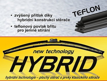 Stěrač HYBRID  580mm + 11 adaptérů TEFLON