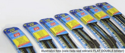 Stěrače FLAT DOUBLE (D8) 530+480mm FAB I, OCT I