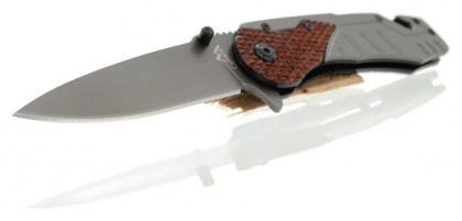 Nůž skládací WOOD s pojistkou 21cm