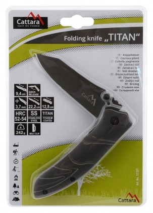 Nůž skládací TITAN s pojistkou 22cm