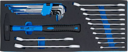 Gola sada v kovovém kufru, 3 zásuvky, 147 ks nářadí - B3350