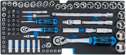 Gola sada v kovovém kufru, 3 zásuvky, 147 ks nářadí - B3350