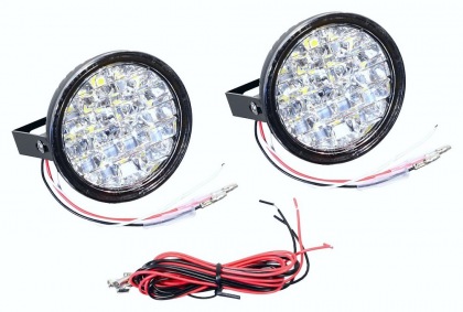 Světla denního svícení kulatá 18 LED/12V