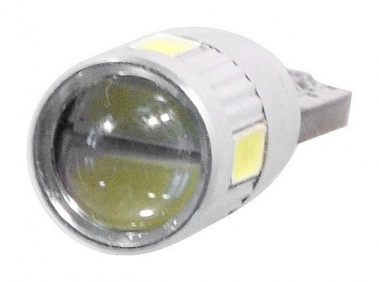 Žárovka 6 SMD LED 12V T10 s rezistorem CAN-BUS ready bílá