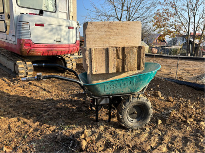 POŠK. OBAL kolečko dvoukolák s převodovkou aku, 260kg, 100l, 40V Li-ion, 6Ah