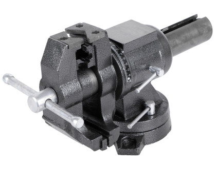 Dílenský svěrák s otočným tělem a základnou, 125 mm - HT300155