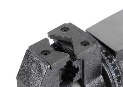 Dílenský svěrák s otočným tělem a základnou, 125 mm - HT300155