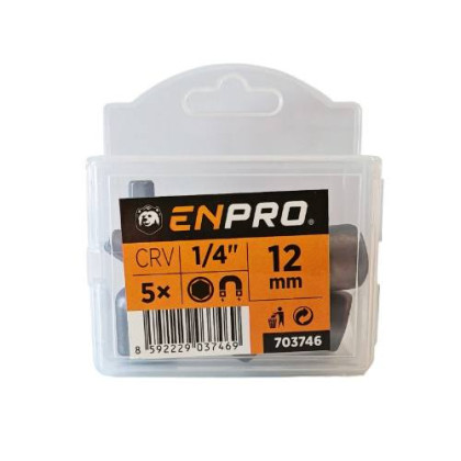 Adaptér 1/4" 6 hran, 12 mm, ENPRO