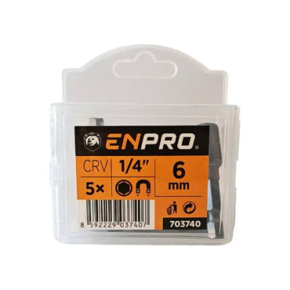 Adaptér 1/4" 6 hran, 6 mm, ENPRO