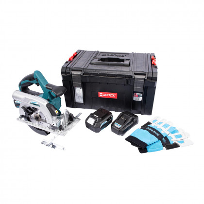 Aku kotoučová pila bezuhlíková 18 V, 165 mm + 2 baterie 5.0 Ah + nabíječka 3.5 A + box