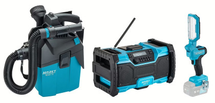 Aku rádio + Aku vysavač + Aku pracovní světlo - Hazet 9500P-2/3