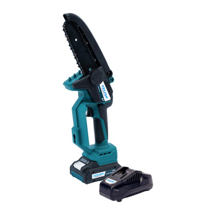 Aku řetězová mini pila bezuhlíková 18 V + baterie 2.0 Ah + nabíječka 2.4 A