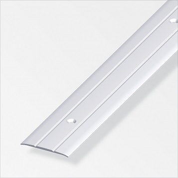 ALFER - Profil přechodový plochý děrovaný hliník elox stříbro 1000x37x2,5mm