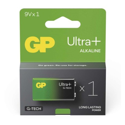 Alkalická baterie GP Ultra Plus 9V (6LF22)