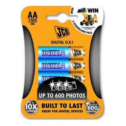 Alkalická baterie OXI Ultra JCB LR06 / AA, blistr 4ks