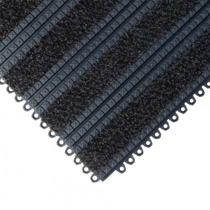 Antracitová textilní zátěžová vstupní rohož (Cfl-S2) - 44 x 29 x 1,35 cm