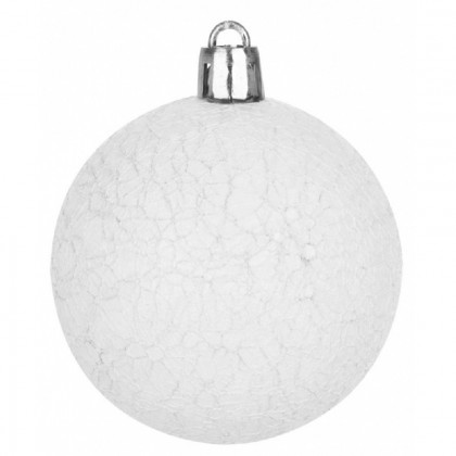 Baňky MagicHome, 10 ks, bílé, na vánoční stromeček, 6 cm