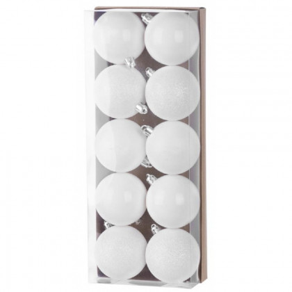 Baňky MagicHome, 10ks, bílé, 6cm