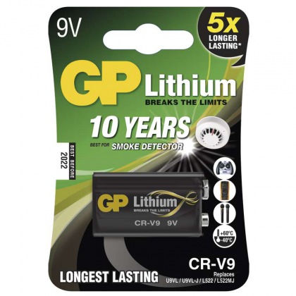 Baterie GP lithiová CR-V9, blistr