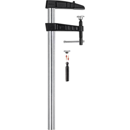 BESSEY - Šroubová svěrka z temperované litiny TGK s kolíkovou rukojetí 1500/120