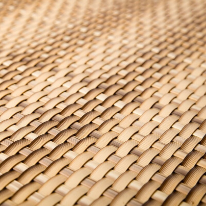 Béžovo-hnědá plastová ratanová stínící rohož "umělý ratan" - délka 500 cm a výška 75 cm