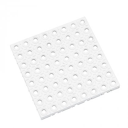 Bílá plastová modulární dlaždice AT-HRD, AvaTile - 25 x 25 x 1,6 cm