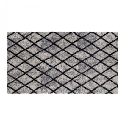 Bílá vnitřní čistící pratelná vstupní rohož FLOMA Lima Rectangle - Rhombus - 67 x 120 cm