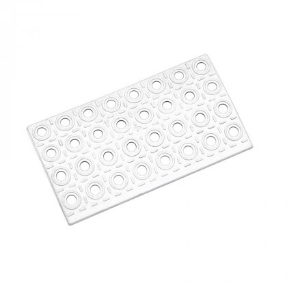 Bílý plastový nájezd AT-STD, AvaTile - 25 x 13,7 x 1,6 cm