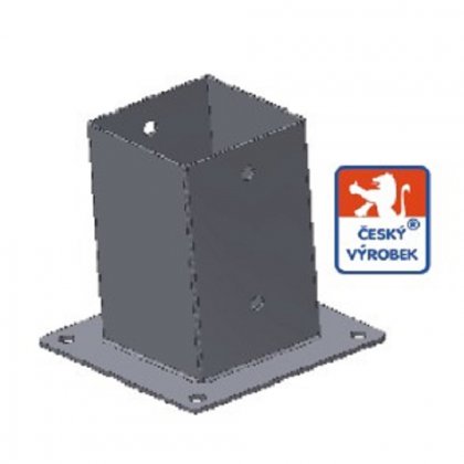 BOTKA kotvící ČTVERCOVÁ   70x70x125x2,0mm