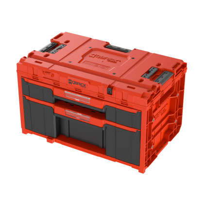 Box plastový s organizérem plastový ONE Drawer 2 Plus Toolbox 2.0 Red Ultra HD, 2 zásuvky | 587x380x340 mm